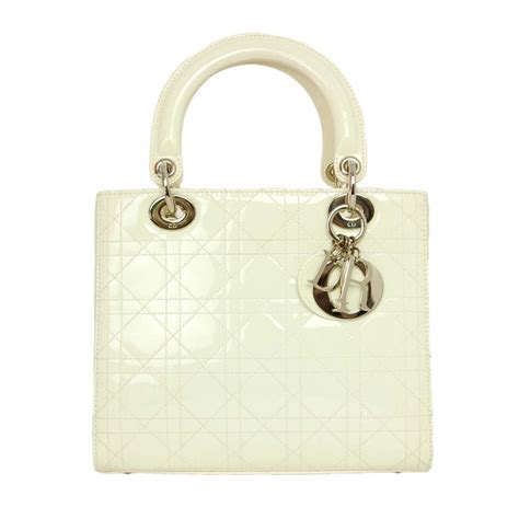 mini lady dior white patent|Lady Dior patent leather.